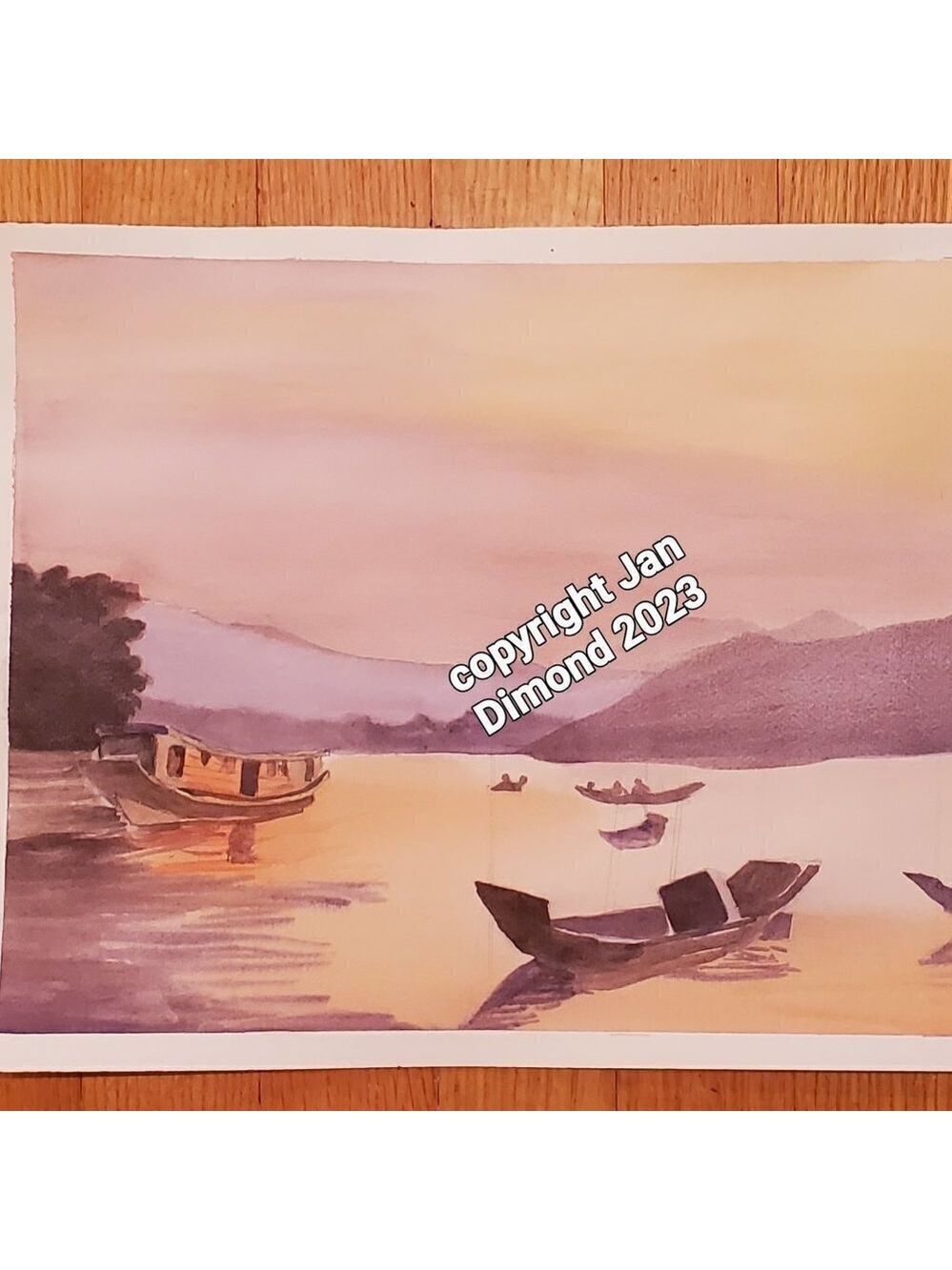 Watercolor Painting Original Art, Signed, One-of-a-Kind - Not a Print 20"x14"